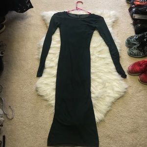 Green mesh dress